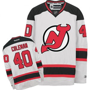 Pánské NHL New Jersey Devils dresy 40 Blake Coleman Authentic Bílý Reebok Venkovní 1