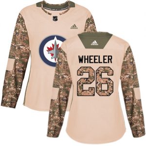 Dámské NHL Winnipeg Jets dresy 26 Blake Wheeler Authentic Camo Adidas Veterans Day Practice
