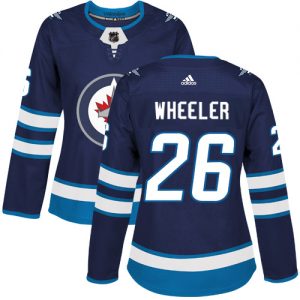 Dámské NHL Winnipeg Jets dresy 26 Blake Wheeler Authentic Námořnická modrá Adidas Domácí
