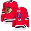 Dětské NHL Chicago Blackhawks dresy 9 Bobby Hull Authentic Červené Adidas USA Flag Fashion