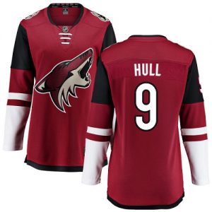 Dámské NHLArizona Coyotes dresy 9 Bobby Hull Breakaway Burgundy Červené Fanatics Branded Domácí