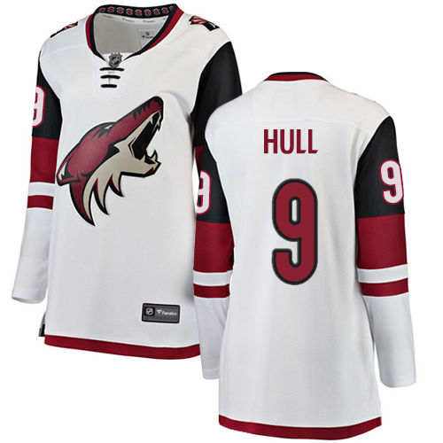 Dámské NHLArizona Coyotes dresy 9 Bobby Hull Breakaway Bílý Fanatics Branded Venkovní