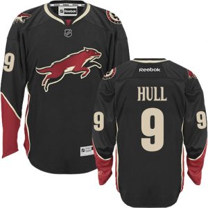 Dámské NHLArizona Coyotes dresy 9 Bobby Hull Premier Černá Reebok Alternativní hokejové dresy