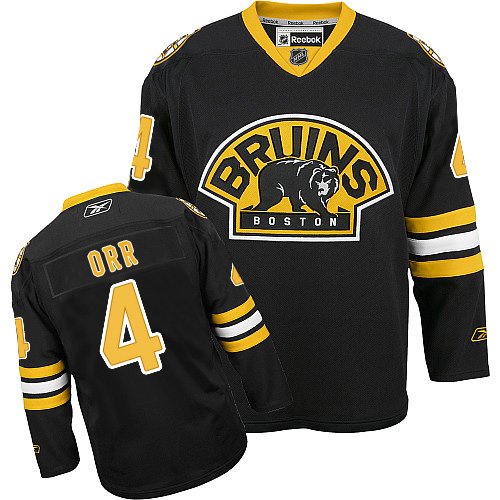 Pánské NHL Boston Bruins dresy Bobby Orr 4 Authentic Černá Reebok Alternativní hokejové dresy