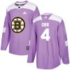 Pánské NHL Boston Bruins dresy Bobby Orr 4 Authentic Nachový Adidas Fights Cancer Practice