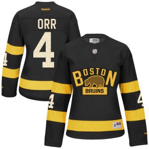 Dámské NHL Boston Bruins dresy Bobby Orr 4 Authentic Černá Reebok Winter Classic