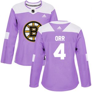 Dámské NHL Boston Bruins dresy Bobby Orr 4 Authentic Nachový Adidas Fights Cancer Practice