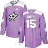 Dětské NHL Dallas Stars dresy 15 Bobby Smith Authentic Nachový Adidas Fights Cancer Practice