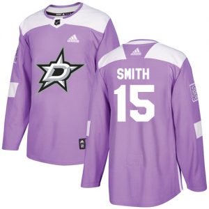 Dětské NHL Dallas Stars dresy 15 Bobby Smith Authentic Nachový Adidas Fights Cancer Practice