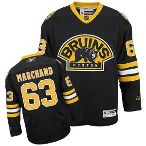 Pánské NHL Boston Bruins dresy Brad Marchand 63 Authentic Černá Reebok Alternativní hokejové dresy