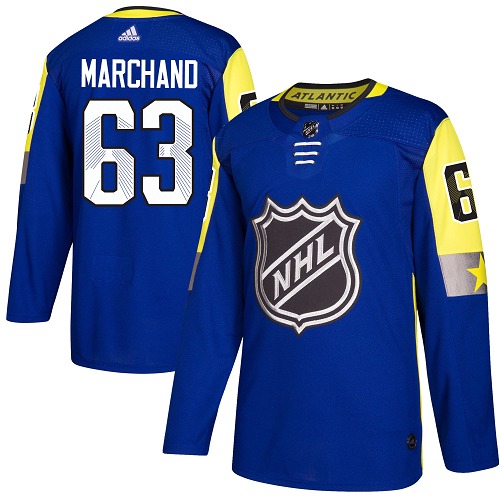 Pánské NHL Boston Bruins dresy Brad Marchand 63 Authentic královská modrá Adidas 2018 All Star Atlantic Division
