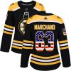 Dámské NHL Boston Bruins dresy Brad Marchand 63 Authentic Černá Adidas USA Flag Fashion