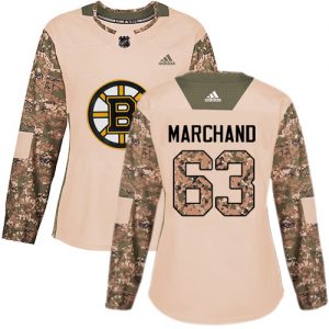 Dámské NHL Boston Bruins dresy Brad Marchand 63 Authentic Camo Adidas Veterans Day Practice