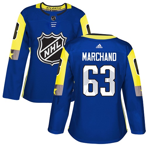 Dámské NHL Boston Bruins dresy Brad Marchand 63 Authentic královská modrá Adidas 2018 All Star Atlantic Division