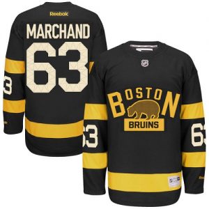 Dětské NHL Boston Bruins dresy Brad Marchand 63 Authentic Černá Reebok Winter Classic hokejové dresy
