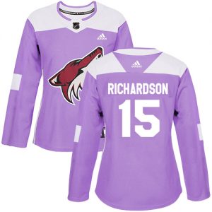 Dámské NHL Arizona Coyotes dresy 15 Brad Richardson Authentic Nachový Adidas Fights Cancer Practice