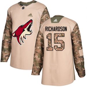 Dětské NHL Arizona Coyotes dresy 15 Brad Richardson Authentic Camo Adidas Veterans Day Practice