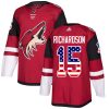 Dětské NHL Arizona Coyotes dresy 15 Brad Richardson Authentic Červené Adidas USA Flag Fashion