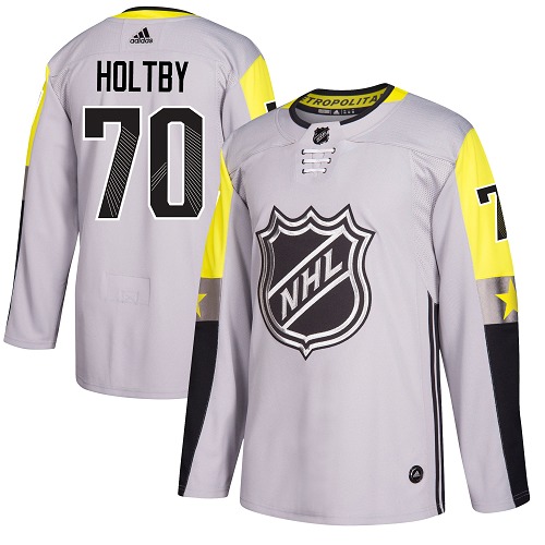 Pánské NHL Washington Capitals dresy 70 Braden Holtby Authentic Šedá Adidas 2018 All Star Metro Division