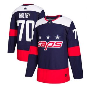 Pánské NHL Washington Capitals dresy 70 Braden Holtby Authentic Námořnická modrá Adidas 2018 Stadium Series