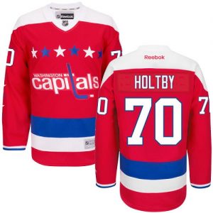 Pánské NHL Washington Capitals dresy 70 Braden Holtby Authentic Červené Reebok Alternativní hokejové dresy