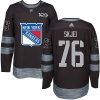 Pánské NHL New York Rangers dresy 76 Brady Skjei Authentic Černá Adidas 1917 2017 100th Anniversary