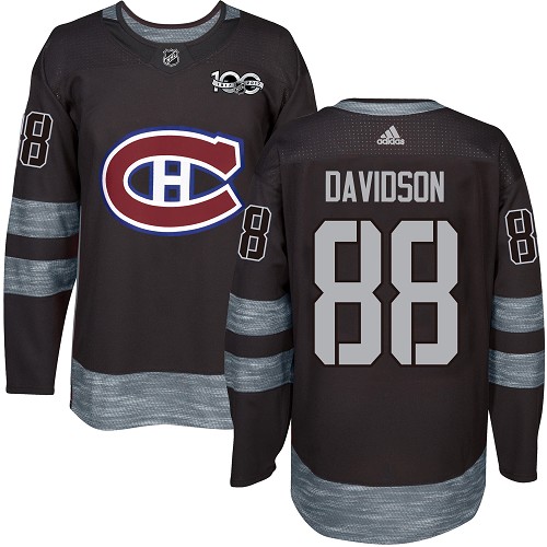 Pánské NHL Montreal Canadiens dresy 88 Brandon Davidson Authentic Černá Adidas 1917 2017 100th Anniversary
