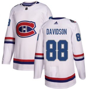Pánské NHL Montreal Canadiens dresy 88 Brandon Davidson Authentic Bílý Adidas 2017 100 Classic