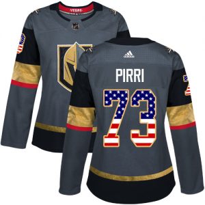 Dámské NHL Vegas Golden Knights dresy 73 Brandon Pirri Authentic Šedá Adidas USA Flag Fashion