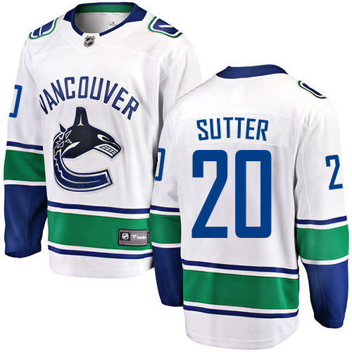 Dětské NHL Vancouver Canucks dresy 20 Brandon Sutter Breakaway Bílý Fanatics Branded Venkovní