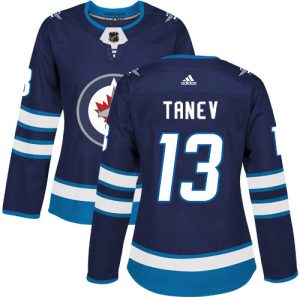Dámské NHL Winnipeg Jets dresy 13 Brandon Tanev Authentic Námořnická modrá Adidas Domácí