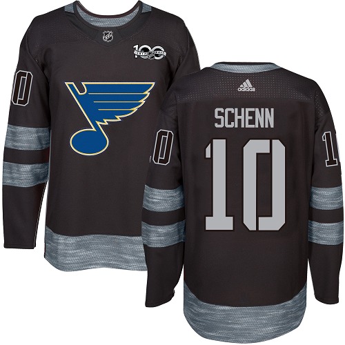 Pánské NHL St. Louis Blues dresy 10 Brayden Schenn Authentic Černá Adidas 1917 2017 100th Anniversary