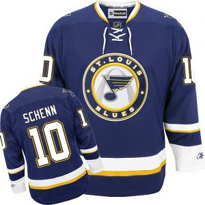 Pánské NHL St. Louis Blues dresy 10 Brayden Schenn Authentic Námořnická modrá Reebok Alternativní hokejové dresy