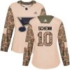 Dámské NHL St. Louis Blues dresy 10 Brayden Schenn Authentic Camo Adidas Veterans Day Practice