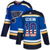 Dětské NHL St. Louis Blues dresy 10 Brayden Schenn Authentic modrá Adidas USA Flag Fashion