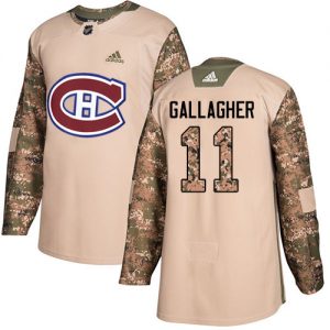 Pánské NHL Montreal Canadiens dresy 11 Brendan Gallagher Authentic Camo Adidas Veterans Day Practice