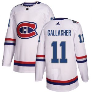Pánské NHL Montreal Canadiens dresy 11 Brendan Gallagher Authentic Bílý Adidas 2017 100 Classic