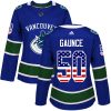 Dámské NHL Vancouver Canucks dresy 50 Brendan Gaunce Authentic modrá Adidas USA Flag Fashion