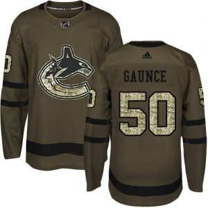Dětské NHL Vancouver Canucks dresy 50 Brendan Gaunce Authentic Zelená Adidas Salute to Service
