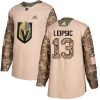 Pánské NHL Vegas Golden Knights dresy 13 Brendan Leipsic Authentic Camo Adidas Veterans Day Practice