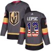 Pánské NHL Vegas Golden Knights dresy 13 Brendan Leipsic Authentic Šedá Adidas USA Flag Fashion