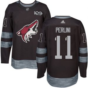 Pánské NHL Arizona Coyotes dresy Brendan Perlini 11 Authentic Černá Adidas 1917 2017 100th Anniversary