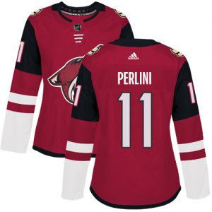 Dámské NHL Arizona Coyotes dresy Brendan Perlini 11 Authentic Burgundy Červené Adidas Domácí
