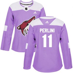 Dámské NHL Arizona Coyotes dresy Brendan Perlini 11 Authentic Nachový Adidas Fights Cancer Practice