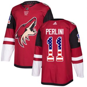 Dětské NHL Arizona Coyotes dresy Brendan Perlini 11 Authentic Červené Adidas USA Flag Fashion