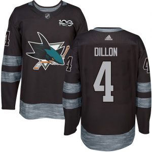 Pánské NHL San Jose Sharks dresy 4 Brenden Dillon Authentic Černá Adidas 1917 2017 100th Anniversary