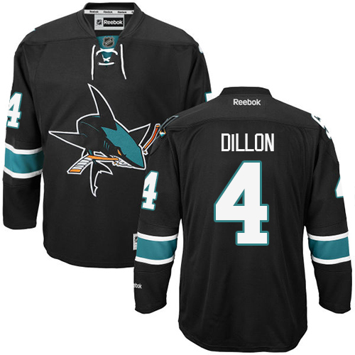 Pánské NHL San Jose Sharks dresy 4 Brenden Dillon Authentic Černá Reebok Alternativní hokejové dresy