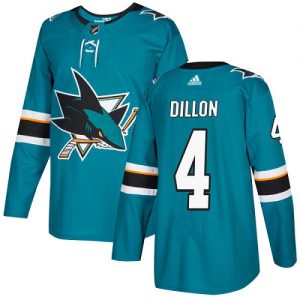 Pánské NHL San Jose Sharks dresy 4 Brenden Dillon Authentic Teal Zelená Adidas Domácí