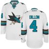 Pánské NHL San Jose Sharks dresy 4 Brenden Dillon Authentic Bílý Reebok Venkovní hokejové dresy