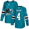 Dětské NHL San Jose Sharks dresy 4 Brenden Dillon Authentic Teal Zelená Adidas Domácí